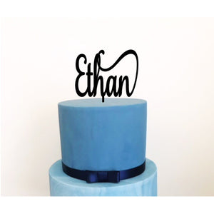 Custom Acrylic Cake Topper - Aston Blue