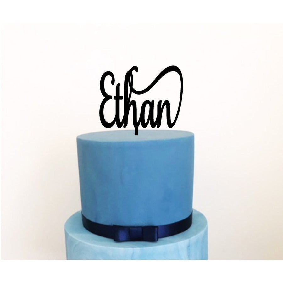 Custom Acrylic Cake Topper - Aston Blue
