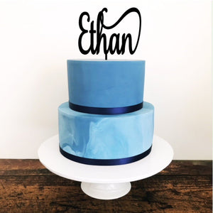 Custom Acrylic Cake Topper - Aston Blue