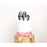 Fifty Cake Topper - Aston Blue