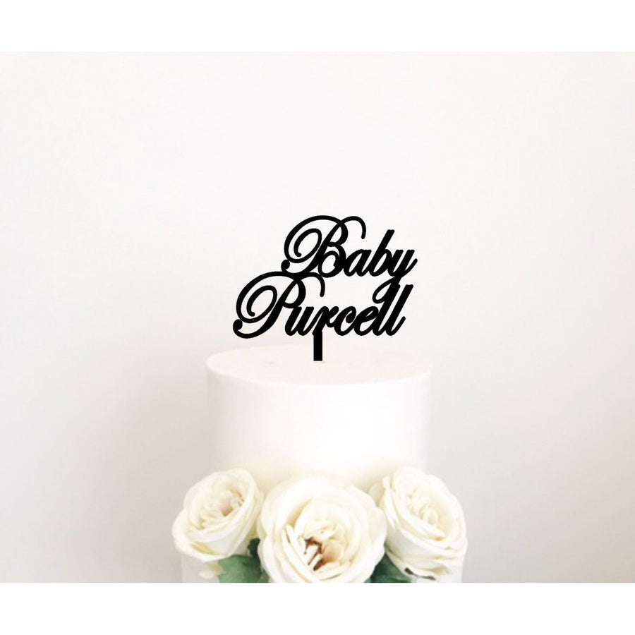 Baby Name Cake Topper - Aston Blue