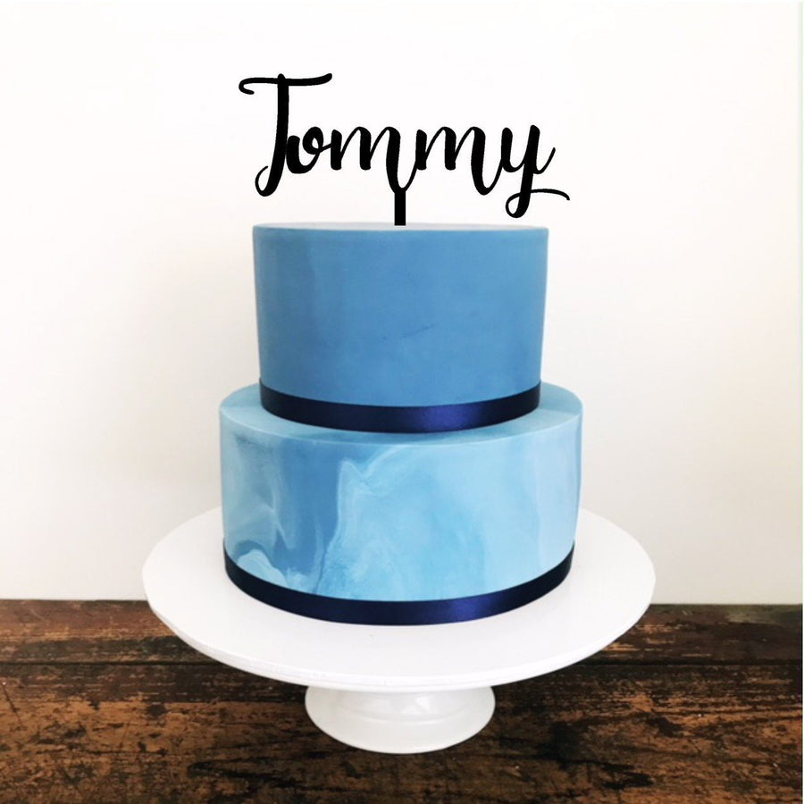 Custom Acrylic Cake Topper - Aston Blue