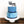 Welcome Acrylic Cake Topper - Aston Blue