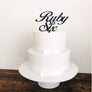 Six Acrylic Cake Topper - Aston Blue
