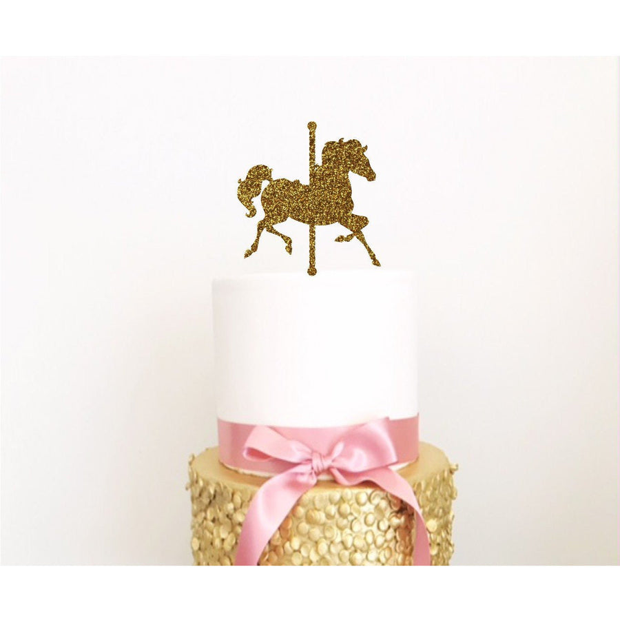 Carousel Horse Cake Topper - Aston Blue
