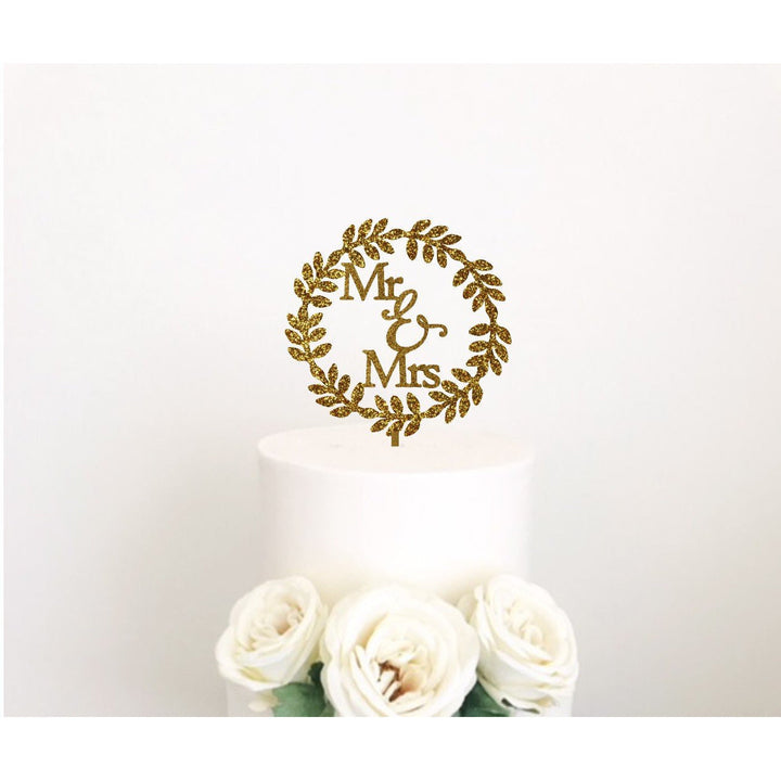 Mr and Mrs Cake Topper - Aston Blue