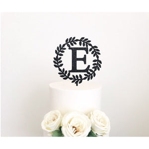 Wreath Acrylic Cake Topper - Aston Blue