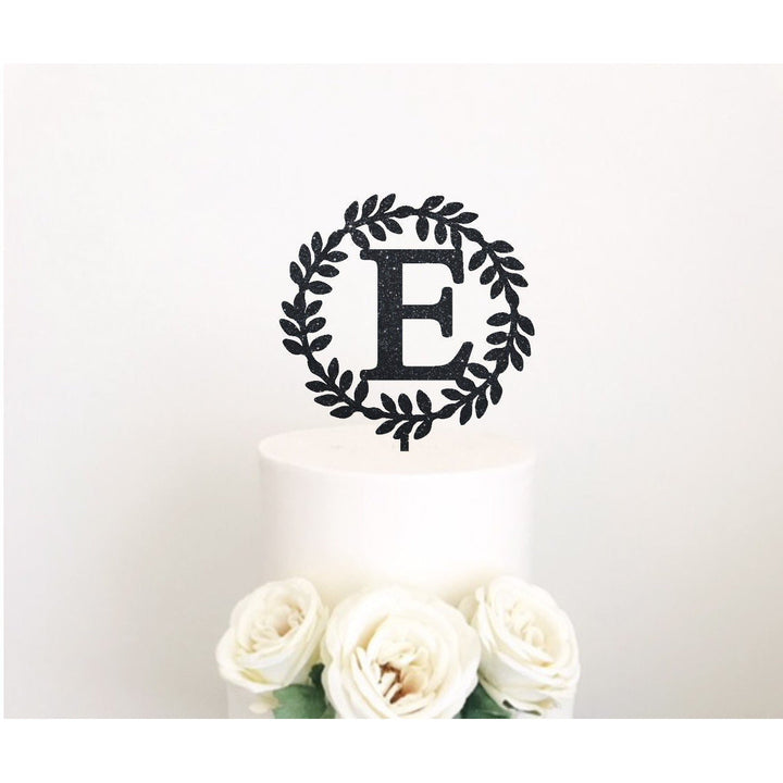 Wreath Acrylic Cake Topper - Aston Blue