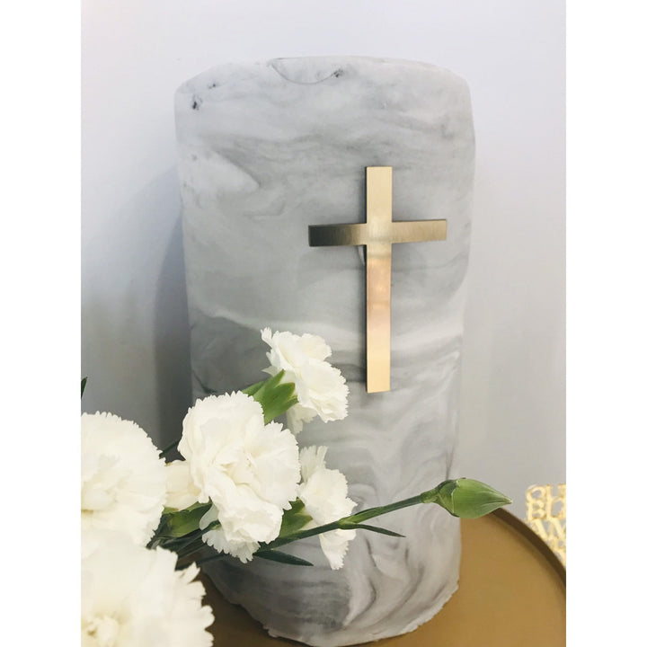 Cross Acrylic Cake Topper - Aston Blue