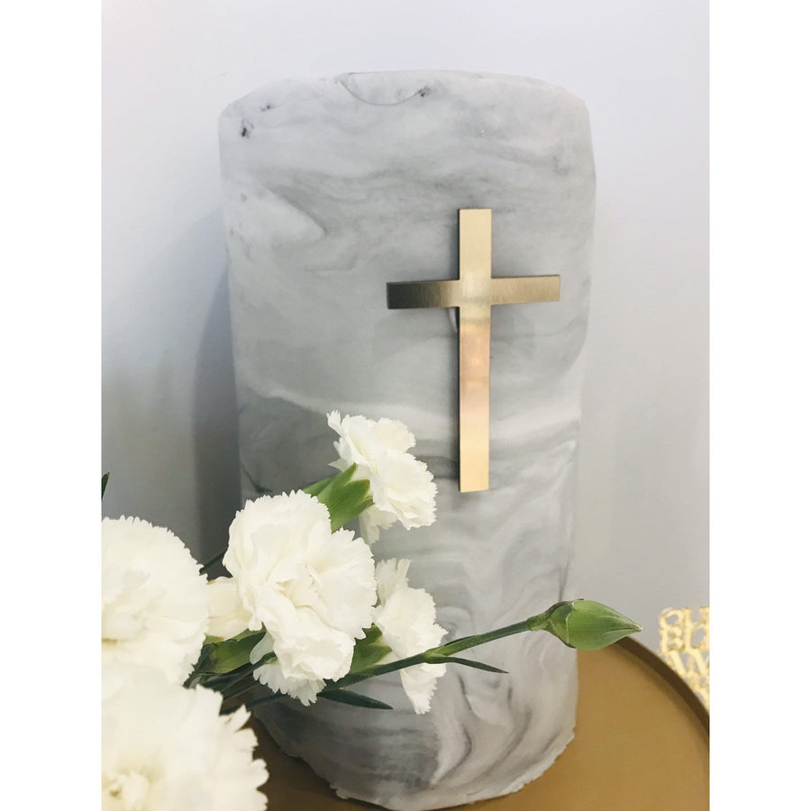 Cross Acrylic Cake Topper - Aston Blue