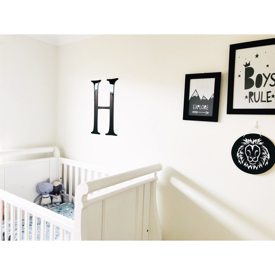 30 cm Initial Plaque - Aston Blue