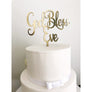 God Bless Acrylic Cake Topper - Aston Blue
