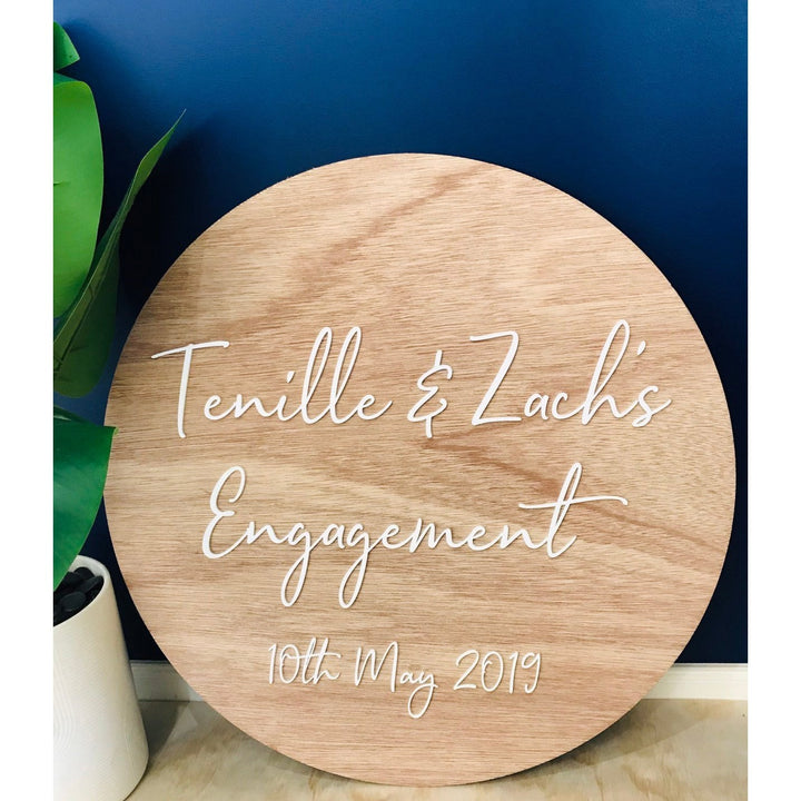 Personalised Engagement Sign - Aston Blue