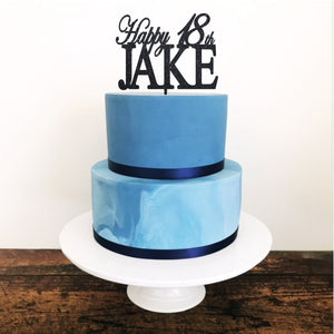 Eighteen Cake Topper - Aston Blue