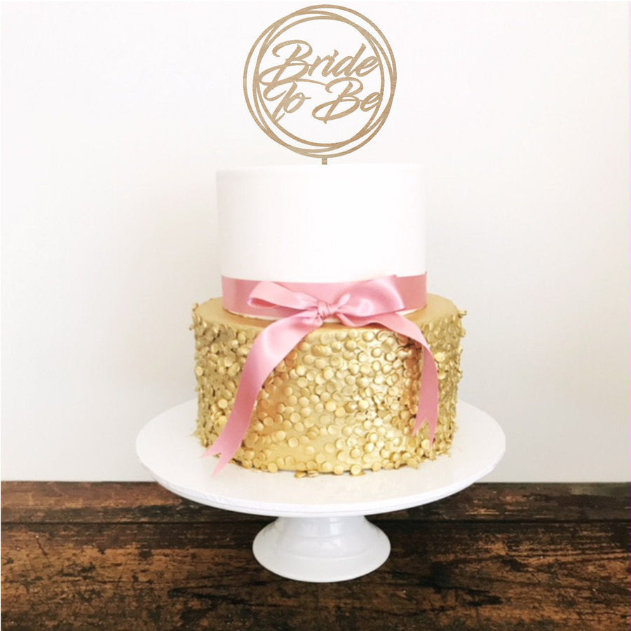 Custom Bride to Be Cake Topper - Aston Blue