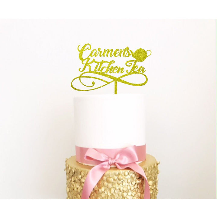 Kitchen Tea Cake Topper - Aston Blue