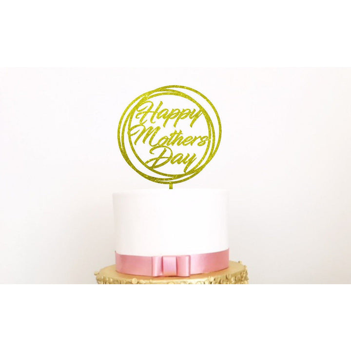 Happy Mothers Day Acrylic Cake Topper - Aston Blue