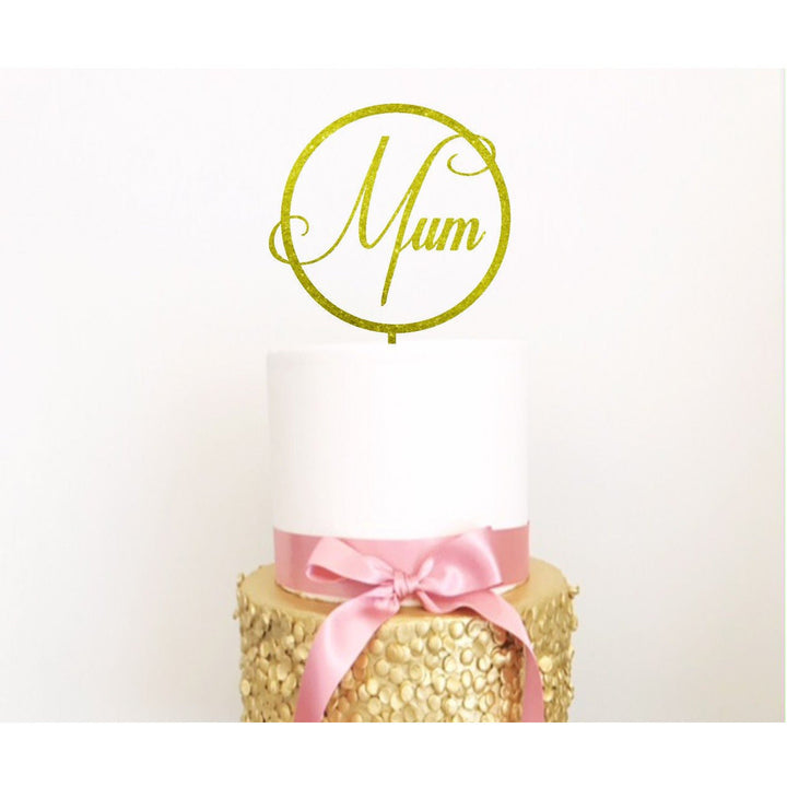 Happy Mothers Day Acrylic Cake Topper - Aston Blue