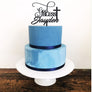 God Bless Acrylic Cake Topper - Aston Blue