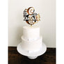 Mr and Mrs Monogram Cake Topper - - Aston Blue