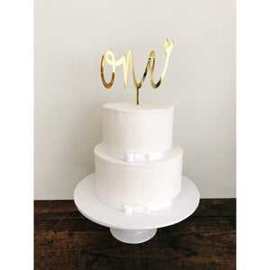 One Cake topper - Aston Blue