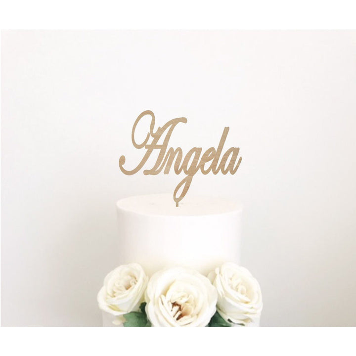 Custom Acrylic Cake Topper - Aston Blue