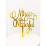 Onederful Acrylic Cake Topper - Aston Blue