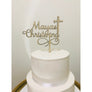 Christening Acrylic Cake Topper - Aston Blue