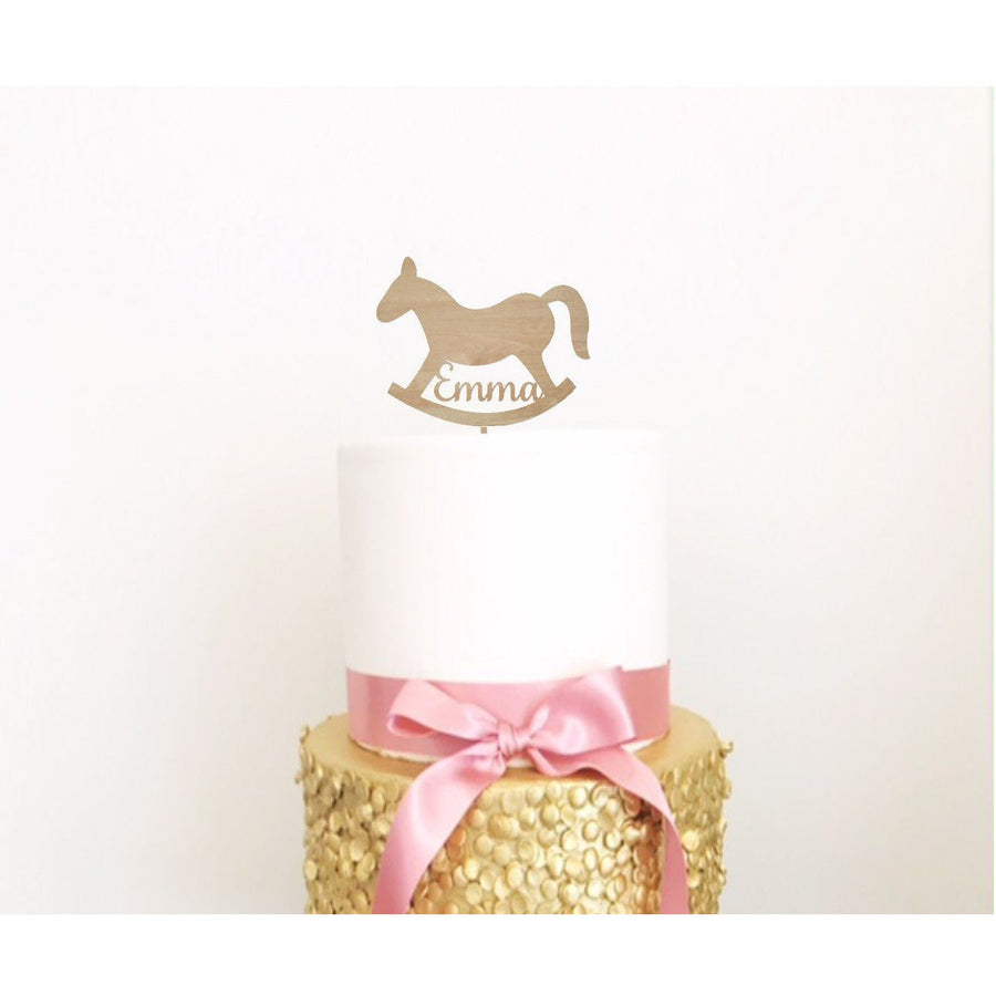 Rocking Horse Cake Topper - Aston Blue