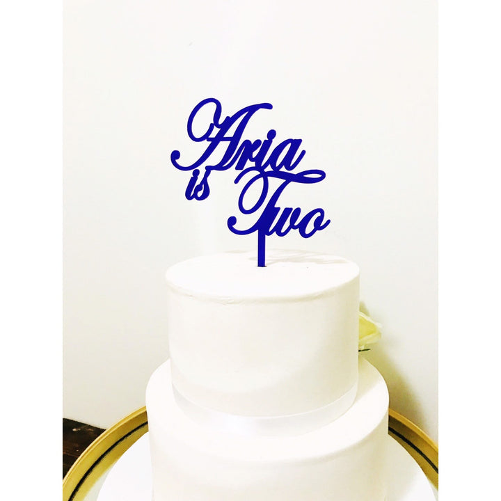 Two Cake Topper - Aston Blue