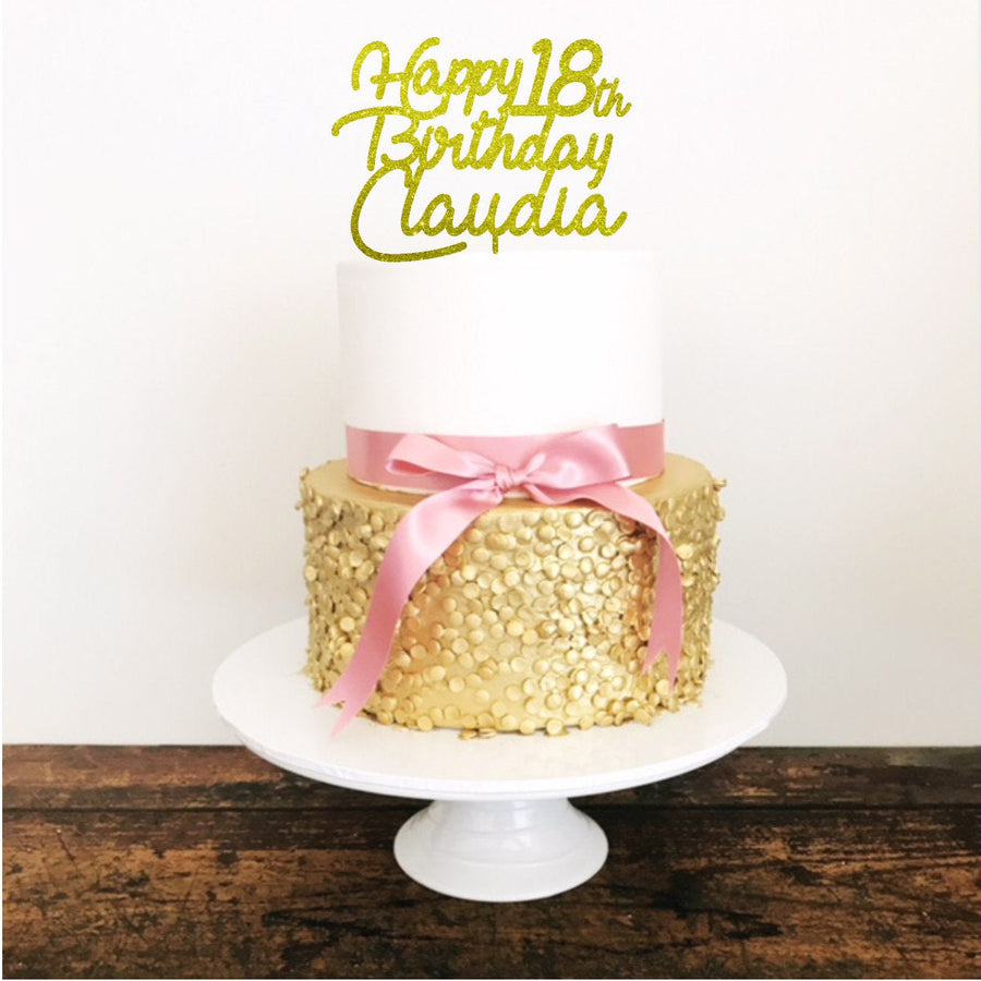 Eighteen Cake Topper - Aston Blue