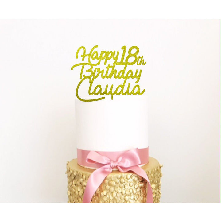 Eighteen Cake Topper - Aston Blue