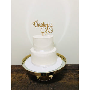 Christening Acrylic Cake Topper - Aston Blue