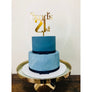 Personalised Twenty One Acrylic Cake Topper - Aston Blue