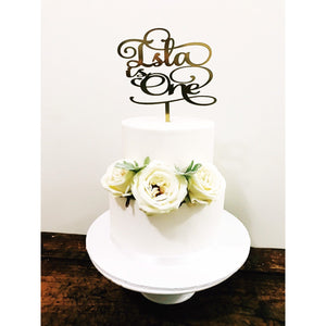 Personalised One Cake topper - Aston Blue