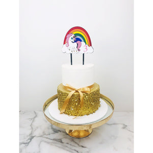 Unicorn Acrylic Cake topper - Aston Blue