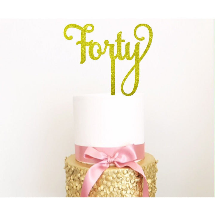 Forty Cake Topper - Aston Blue