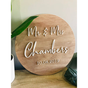 Personalised Wedding welcome Sign - Aston Blue