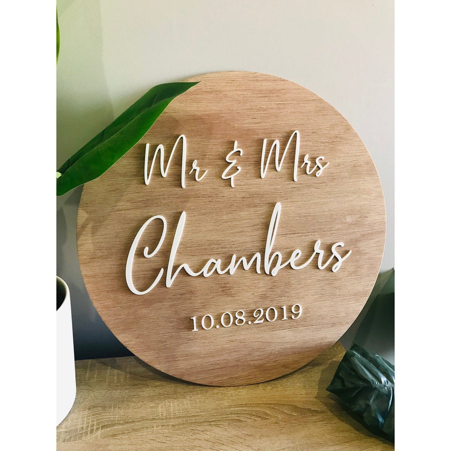Personalised Wedding welcome Sign - Aston Blue
