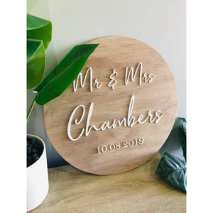 Personalised Wedding welcome Sign - Aston Blue