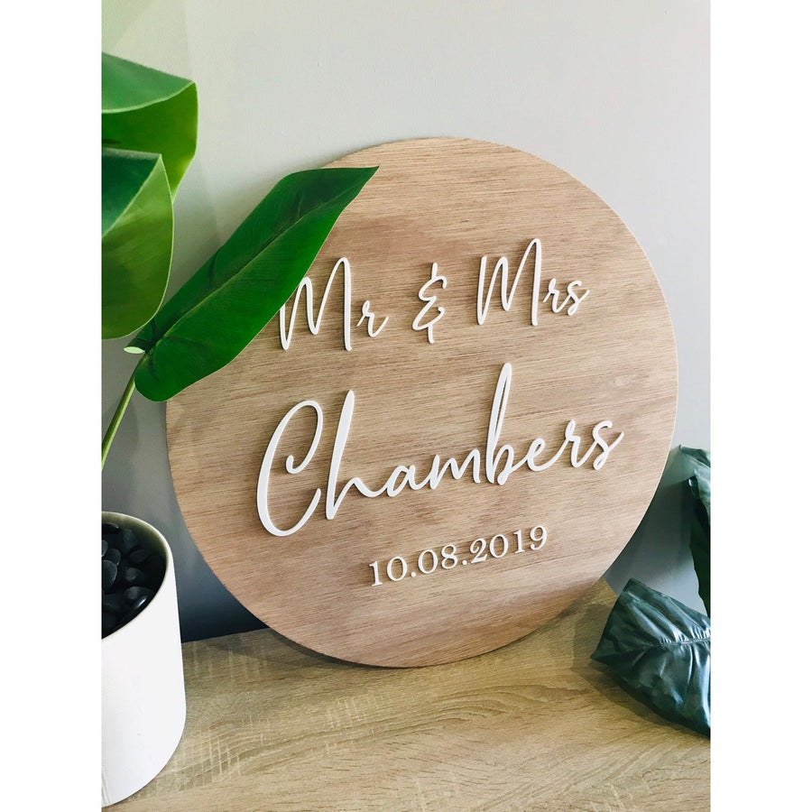 Personalised Wedding welcome Sign - Aston Blue