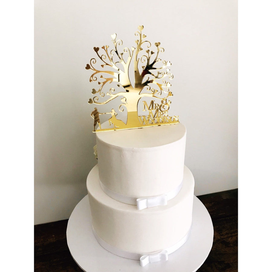 Mr and Mrs Cake Topper - Aston Blue