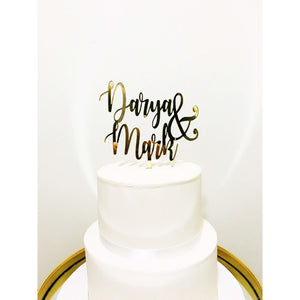 Personalised Wedding Cake Topper - Aston Blue