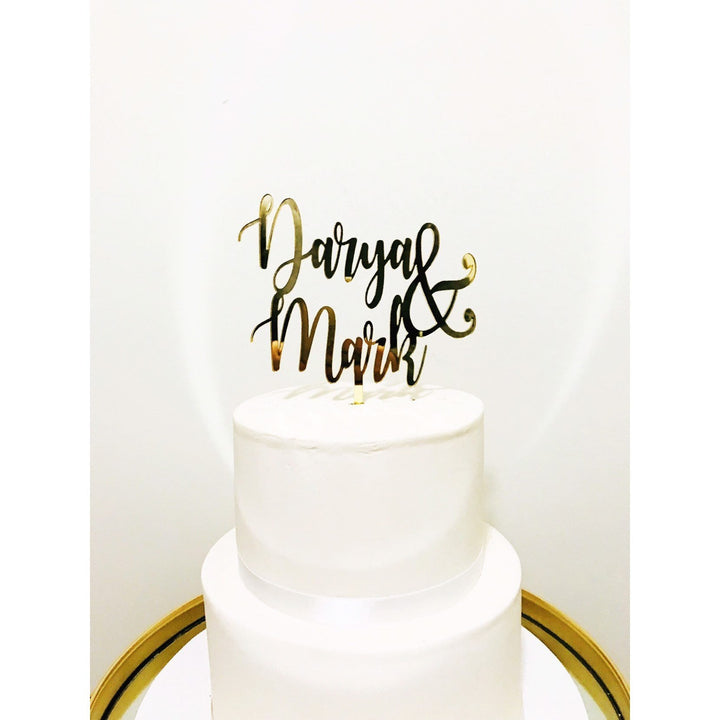 Personalised Wedding Cake Topper - Aston Blue