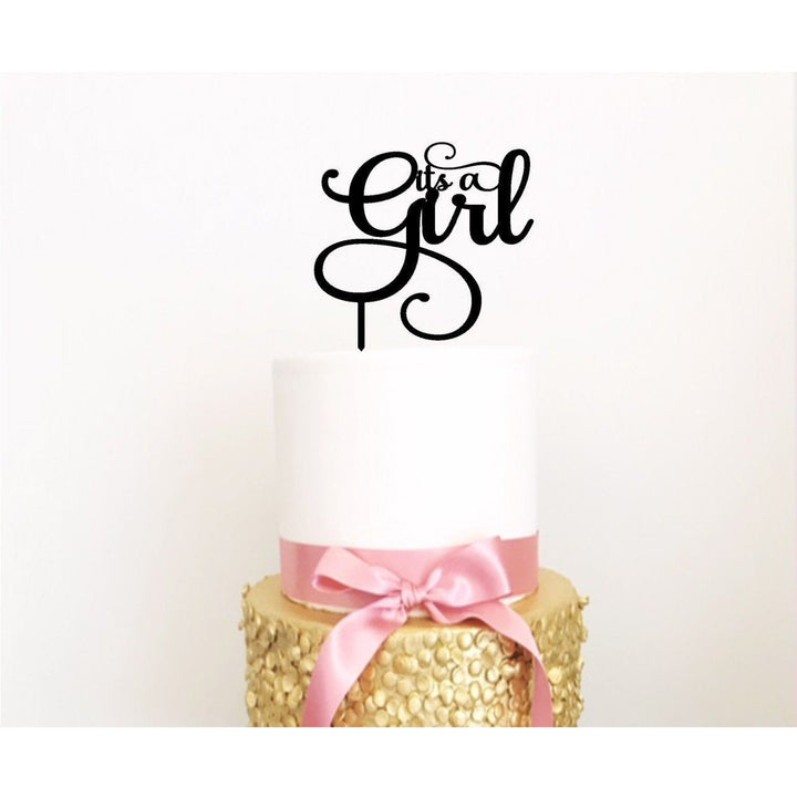 It's A Girl Cake Topper - Aston Blue