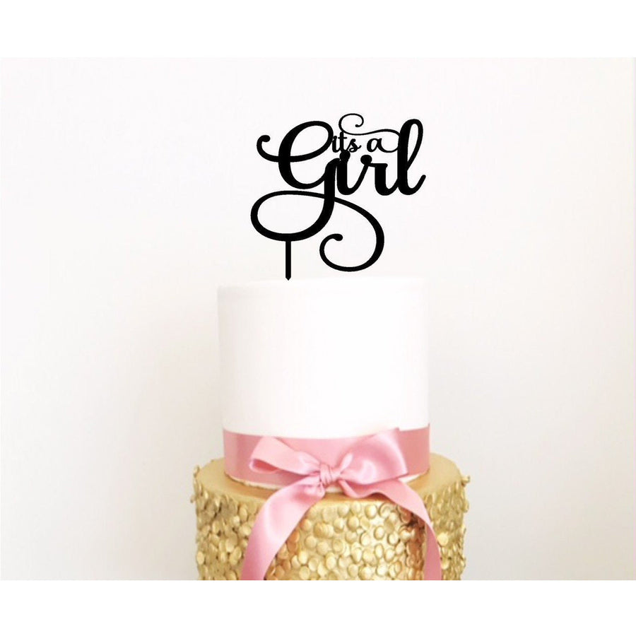 It's A Girl Cake Topper - Aston Blue