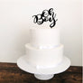 Oh Boy Acrylic Cake Topper - Aston Blue