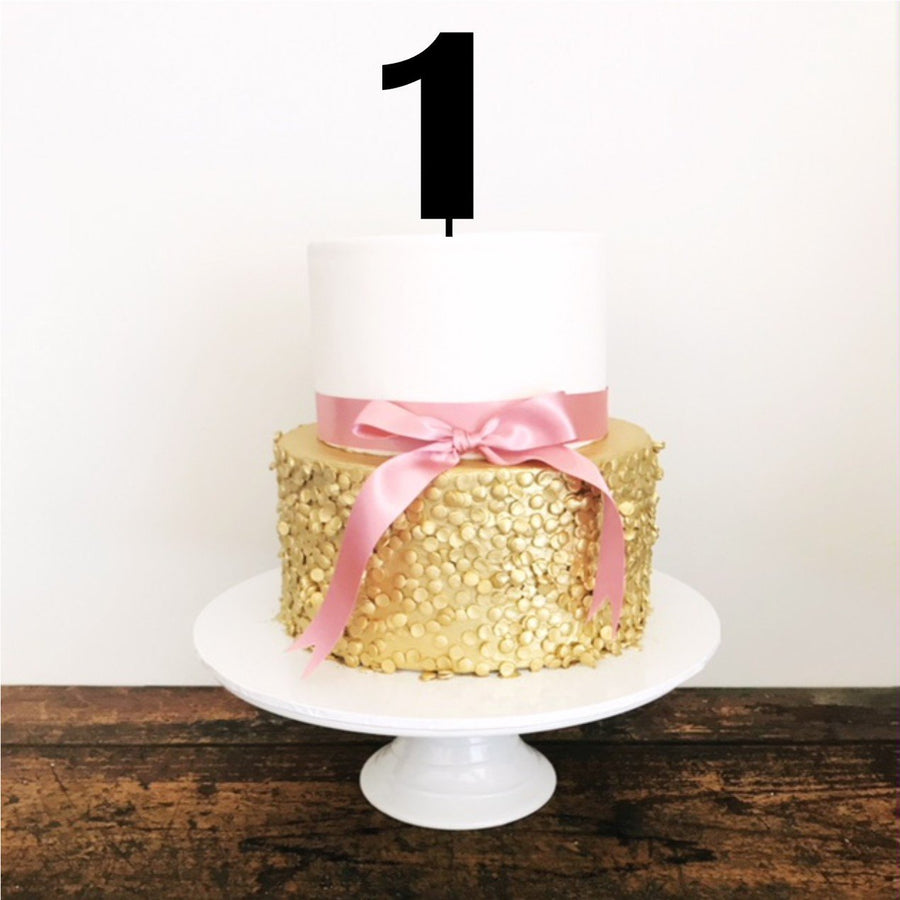 Number Acrylic Cake Topper - Aston Blue