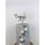 Engaged Acrylic Cake Topper - Aston Blue