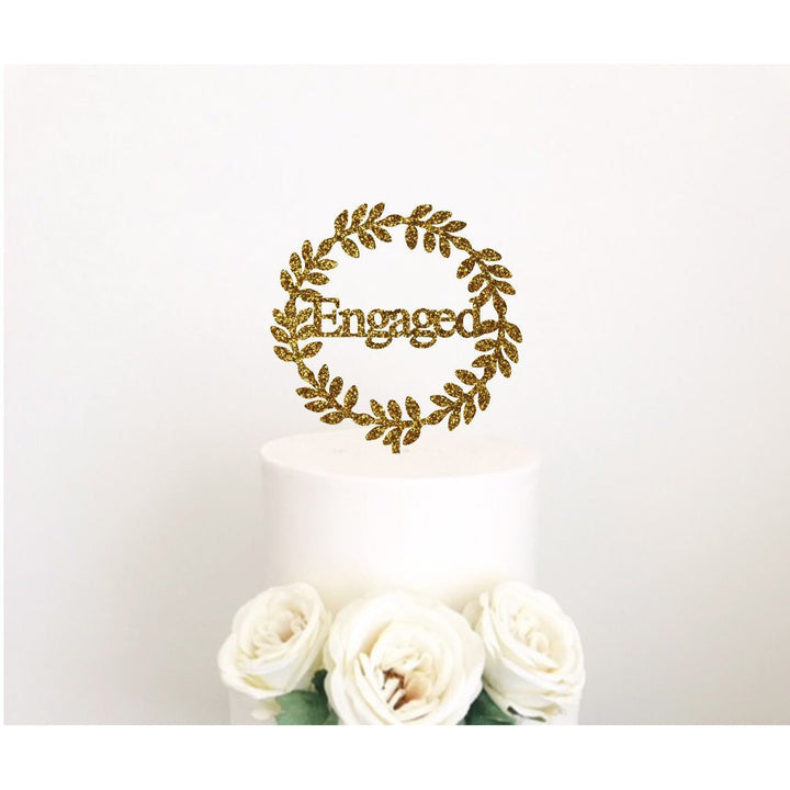 Engaged Cake Topper - Aston Blue